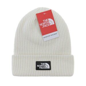 North Face White Cap Cuffed Beanie Adult One Size Fits Most